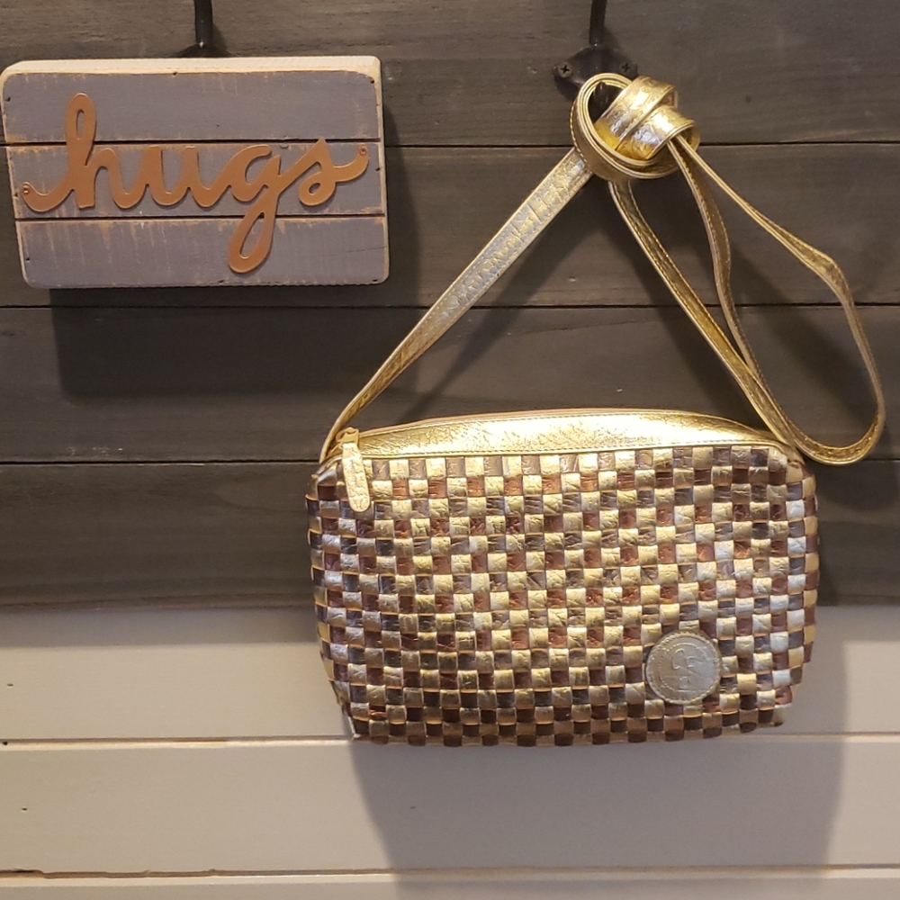 Vintage Carlos Falchi Weaved Leather Bag